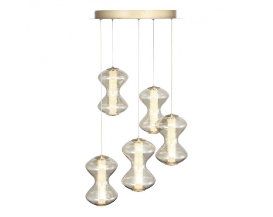 SL6136.233.01 Светильник подвесной ST-Luce золото/коньячный LED 1*28W 3000K