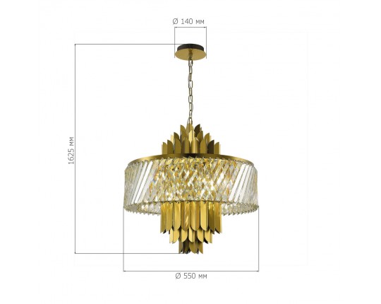 SL1635.303.09 Люстра подвесная ST-Luce Латунь/Прозрачный E14 9*40W