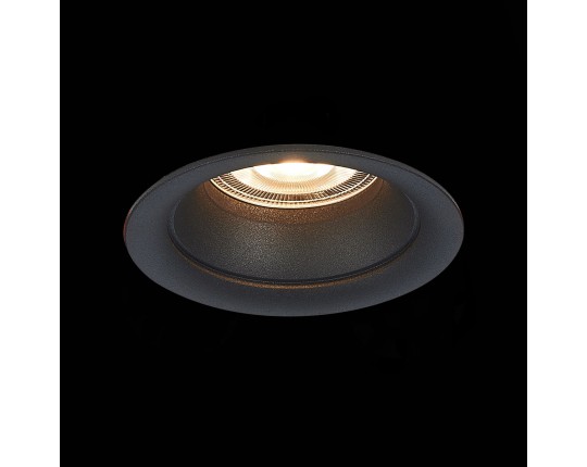 ST200.408.01 Св-к встр. Черный GU10 1*50W  D89xH40 220V Без ламп