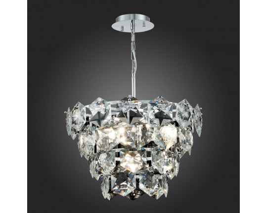 SL1631.103.06 Люстра подвесная ST-Luce Хром/Прозрачный E14 6*40W