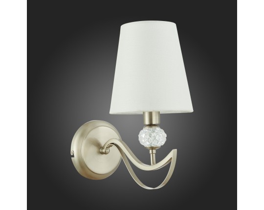 SLE111201-01 Светильник настенный Никель, прозрачный/Белый E14 1*40W