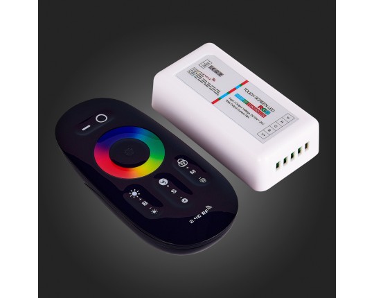 ST9002.500.00RGBW Контроллер RGBW лент + пульт управления (RF-радио) 4-канальный DC12-24V; 24А