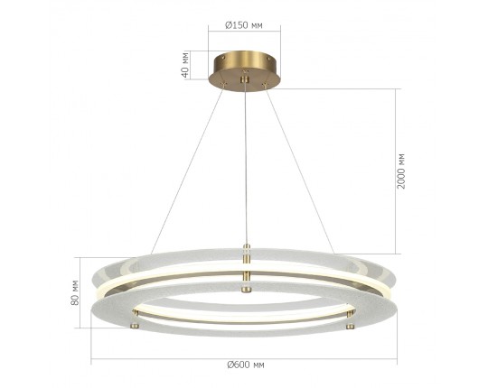 SL6245.203.01 Светильник подвесной ST-Luce золотистый/Прозрачный LED 1*40W 4000K