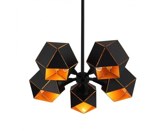 SL258.402.05 Люстра потолочная ST-Luce Черный/Черный, Золото E14 5*40W