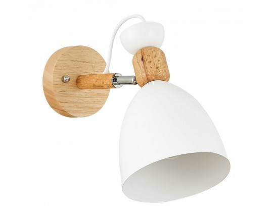 SLE103801-01 Светильник настенный Светлое дерево, Белый/Белый E27 1*60W