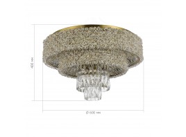 SL1637.302.16 Светильник потолочный ST-Luce Латунь/Прозрачный, Янтарный E14 16*60W