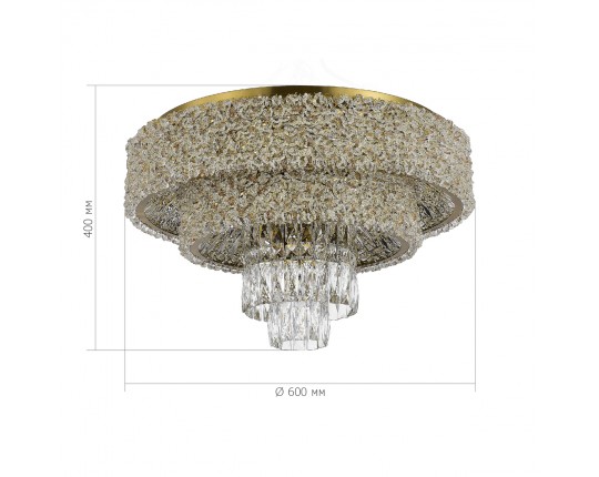 SL1637.302.16 Светильник потолочный ST-Luce Латунь/Прозрачный, Янтарный E14 16*60W