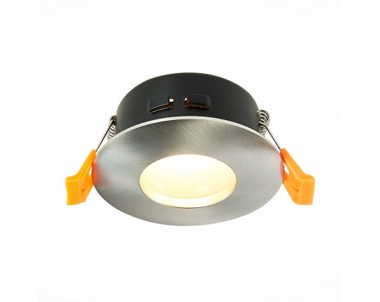 ST213.118.01 Св-к встр. Никель GU10 1*50W  IP44 D84xH50 220V Без ламп