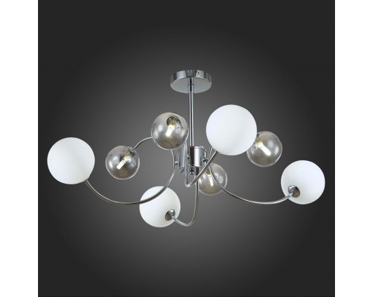 SLE220912-08 Светильник потолочный Хром/Белый, Дымчатый G9 LED 8*5W