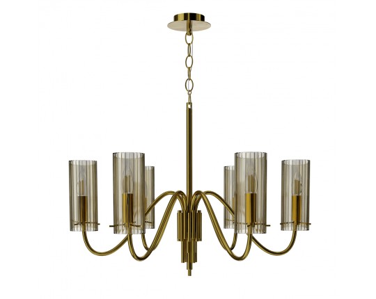 SL2005.303.06 Светильник подвесной ST-Luce латунь/коньячный E14 6*40W