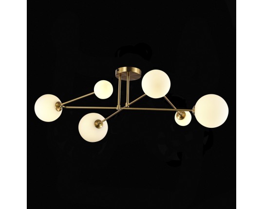 SLE2211-302-06 Светильник потолочный Латунь/Белый G9 LED 6*5W