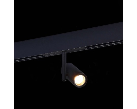 ST808.436.08 Магнитный трековый светильник Черный LED 1*8W 3000K 500Lm Ra>90 36° IP20 D42xH135 48VV