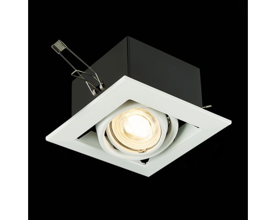 ST250.558.01 Св-к встр. Черный, Белый GU10 1*50W  IP20 L126xW126xH70 220V Без ламп
