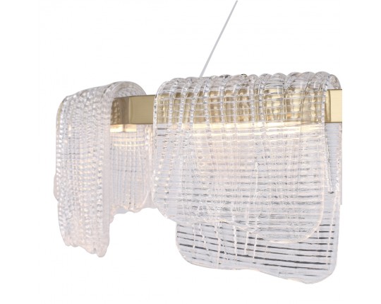 SL6021.203.66 Светильник подвесной ST-Luce золотистый/прозрачный LED 1*66W 3000K