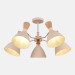 SLE1256-502-05 Светильник потолочный Бежевый/Бежевый, Светлое дерево, Золотистый E14 5*40W
