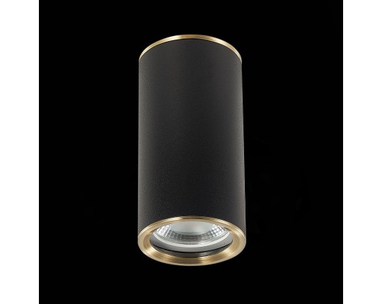 ST111.437.01 Светильник потолочный Черный GU10 1*50W D54xH105 220V Без ламп