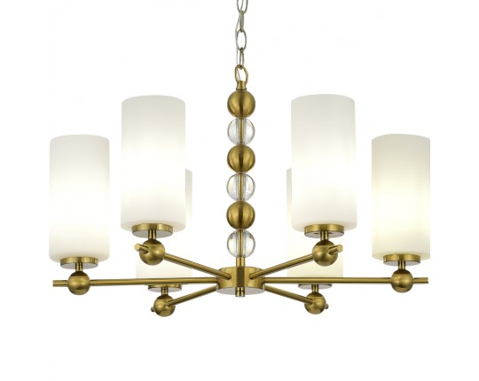 SL2003.303.06 Светильник подвесной ST-Luce латунь/белый E27 6*40W