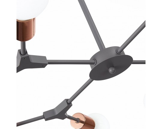 SLE106403-08 Светильник потолочный Серый, Розовое золото E27 8*60W