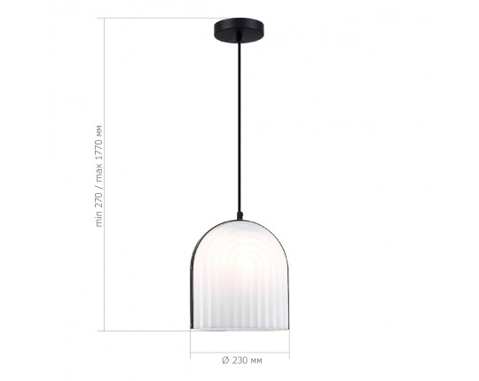 SL1302.403.01 Светильник подвесной ST-Luce Черный/Белый E27 LED 1*7W