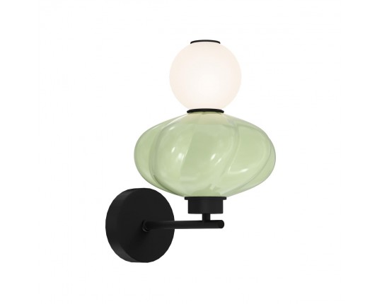 SL6134.401.01 Светильник настенный ST-Luce черный/зелёный, опаловый LED 1*8W 3000K