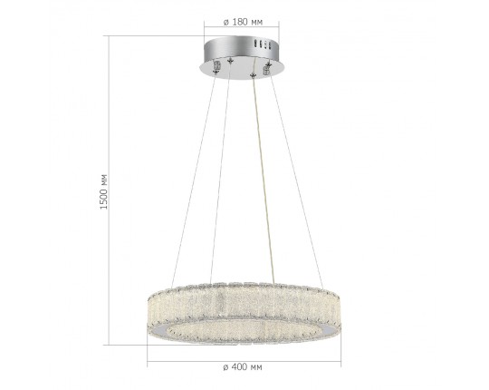 SL6008.103.01 Люстра подвесная ST-Luce Хром/Хром LED 1*20W 3000K