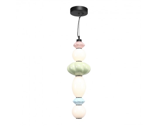 SL6134.433.01 Светильник подвесной ST-Luce черный/розовый, зеленый, синий, опаловый LED 1*24W 3000K