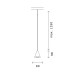 ST689.436.05 Магнитный трековый светильник Черный LED 1*5W 3000K Lm Ra>90 40° IP20 D80xH98 24V