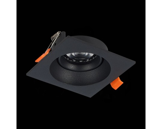 ST208.418.01 Св-к встр. Черный GU10 1*50W  L94xW94xH40 220V Без ламп