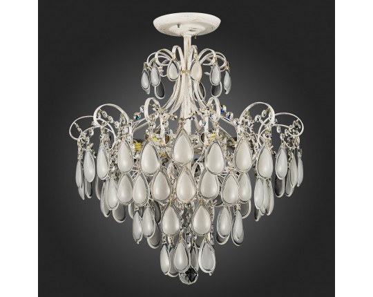 SLE160302-06 Светильник потолочный Золотистый/Белый матовый E14 6*60W