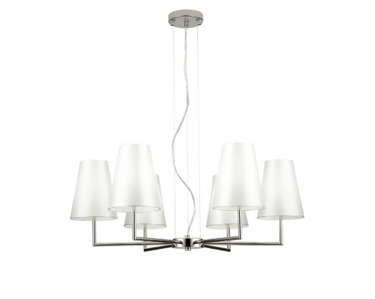 SLE105903-06 Светильник подвесной Никель/Белый E14 6*40W