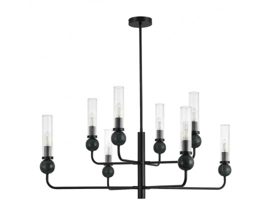 SL1244.403.08 Светильник подвесной ST-Luce черный/прозрачный E14 8*40W