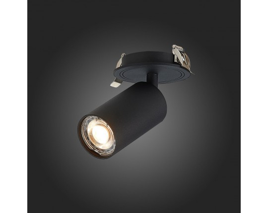 ST303.408.01 Св-к встр. Черный GU10 1*50W  L100xW54xH170 220V Без ламп