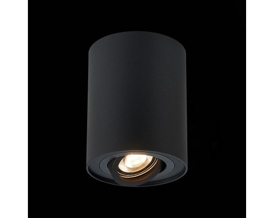 ST108.417.01 Светильник потолочный Черный GU10 1*50W  IP20 D98xH124 220V Без ламп