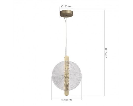 SL6141.303.01 Светильник подвесной ST-Luce бронза/прозрачный LED 1*11W 4000K