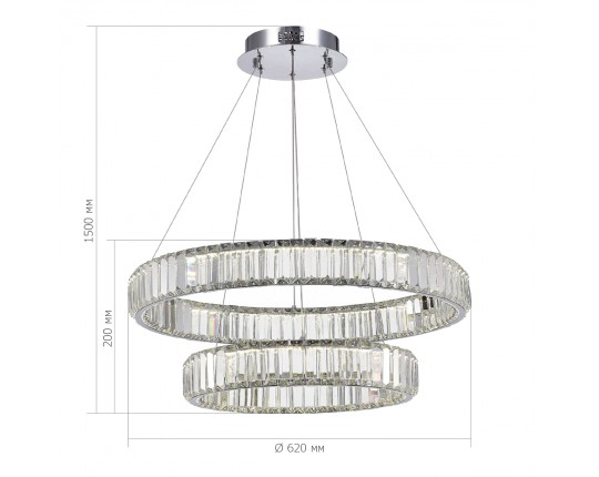 SL1622.103.02 Люстра подвесная ST-Luce Хром/Прозрачный LED 1*70W 4000K