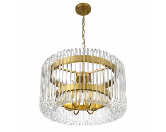 SL1228.203.06 Люстра подвесная ST-Luce Золотистый/Прозрачный E14 6*40W