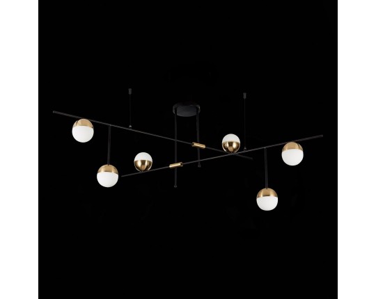 SL1507.422.06 Люстра потолочная ST-Luce Черный/Белый, Золотистый G9 6*5W 4000K