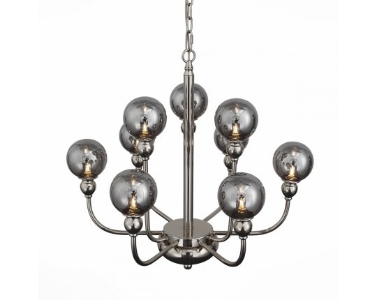 SL552.103.09 Люстра подвесная ST-Luce Никель/Дымчатый G9 9*5W