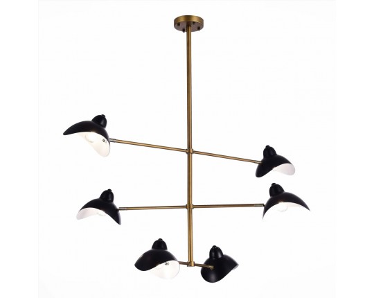 SL1801.303.06 Люстра потолочная ST-Luce Античная бронза/Черный E14 6*60W