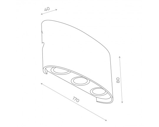 SL089.501.06 Светильник уличный настенный ST-Luce Белый кварцевый/Белый кварцевый, Прозрачный LED 6*