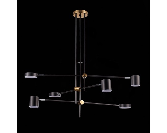 SL1604.432.06 Светильник потолочный ST-Luce Черный, Латунь/Черный LED 6*5W 3000K