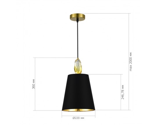 SL1759.303.01 Подвес ST-Luce Латунь/Черный E27 1*40W