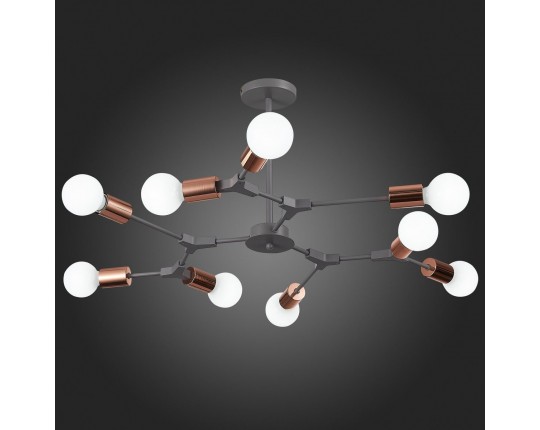 SLE106403-09 Светильник потолочный Серый, Розовое золото E27 9*60W