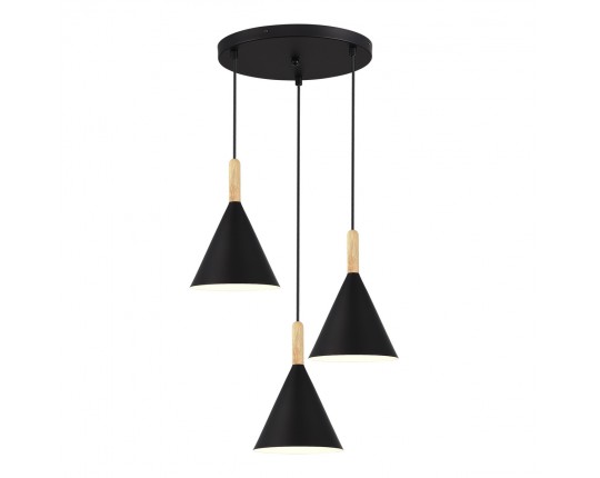 SLE1255-423-03 Светильник подвесной Черный/Черный E27 3*40W