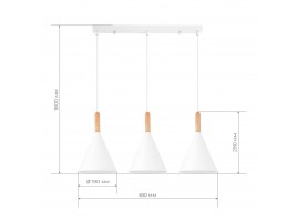 SLE1255-503-03 Светильник подвесной Белый/Белый E27 3*40W