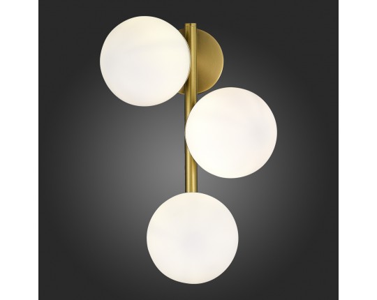 SLE1191-201-03 Светильник настенный Золотистый/Белый E27 3*60W