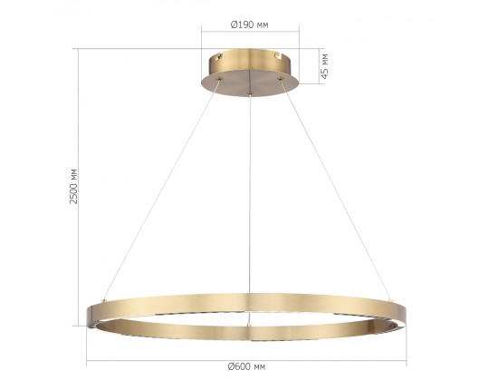 SL6238.333.01 Светильник подвесной ST-Luce латунь/латунь LED 1*32W 4000K
