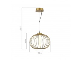 SL6124.203.01 Светильник подвесной ST-Luce Золотистый/Золотистый LED 1*10W 3000K