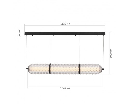 SL6144.413.01 Светильник подвесной ST-Luce черный/прозрачный LED 1*37W 4000K