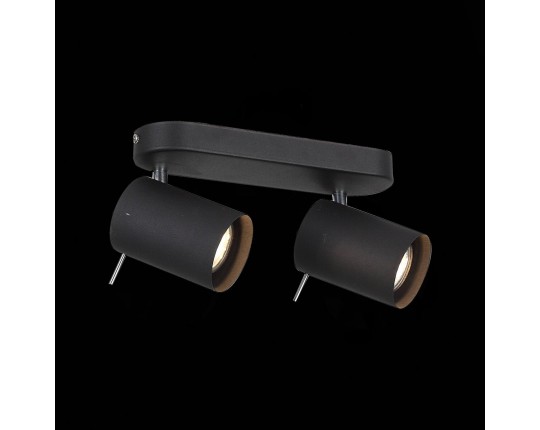 SL597.401.02 Спот ST-Luce Черный, Хром/Черный GU10 LED 2*3W